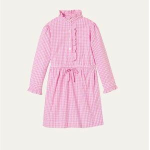 NEW CLASSIC PREP Girl's Sadie Ruffle Shirt Dress - Bloomsbury Party Gingham